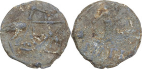 The Roman Empire. PB Tessera. D/ Unidentified representation. R/ MATI. PB. 4.35 g. 22.00 mm. VF.