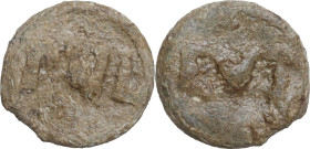 The Roman Empire. PB Tessera, 1st century BC-1st century AD. D/ PVI. R/ PVI. PB. 2.93 g. 15.00 mm. About VF.