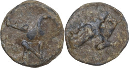 The Roman Empire. PB Tessera, 1st century BC-1st century AD. D/ E C N arranged around a central pellet. R/ Uncertain. PB. 5.63 g. 19.00 mm. About VF/G...