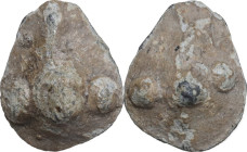 The Roman Empire. PB Tessera, 1st century BC-1st century AD. D/ Uncertain shape consisting of pellets. R/ Uncertain shape consisting of pellets. PB. 7...