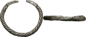 Africa. Proto-money debased silver bracelet, XIX-XX century. Dimensions: 91.5 x 81. Cf. Fisher 1987, pp. 278-279. AR. 101.05 g. Probably imported from...