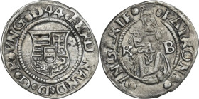 Hungary. Ferdinand I (1526-1564). AR Denar, Kremnitz mint, 1544 K - B. Huszár 935; ÉH 745a. AR. 0.79 g. 15.50 mm. Pleasant light toning with warm hues...