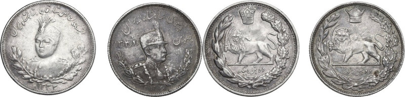 Iran. Lot of two (2) AR coins form Iran: 2000 dinars AH 1332 (1914) and 2000 din...