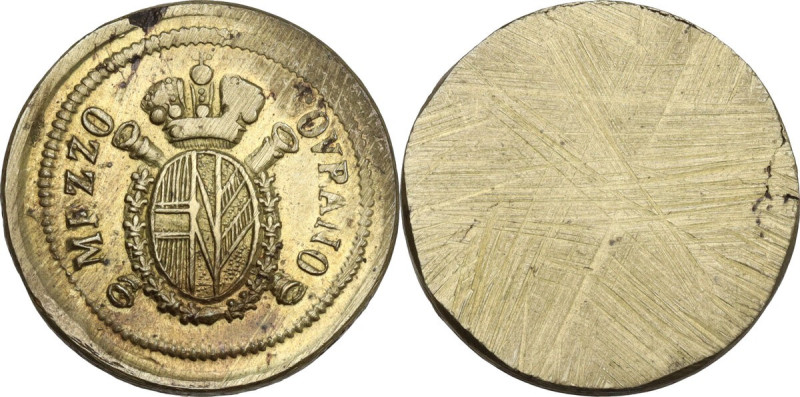 Italy. Milano. Trade weight for a Mezza Sovrana; first quarter of the XIX centur...