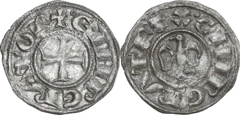 Italy. Enrico VI (1191-1196) with his wife Costanza d'Altavilla. BI Denar, Kingd...