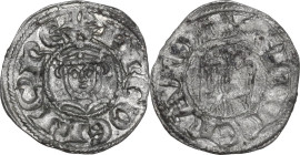 Italy. Federico II (1197-1250). BI Denar, Kingdom of Sicily, Messina or Palermo mint, 1196-1197. Sp. 32. BI. 0.73 g. 16.30 mm. VF/About VF.