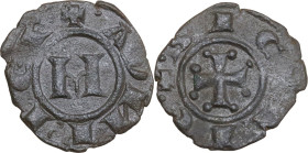 Italy. Manfredi (1258-1266). BI Denar, Kingdom of Sicily, Messina mint. Sp. 204. BI. 1.01 g. 16.00 mm. Toned. VF.
