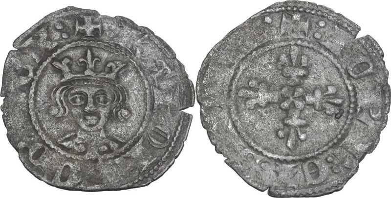 Italy. Carlo II d'Angio (1285-1309). BI Denaro regale, Naples mint. P/R 4; MIR (...