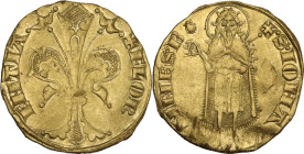 Italy. Firenze, Repubblica (sec. XIII - 1532). AV Fiorino d'oro; unknown minters; symbol, nicchio. CNI 640; Bern. II 277/81; MIR (Firenze) 4/60. AV. 3...