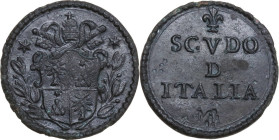 Italy. Alessandro VII (1655-1667), Fabio Chigi. AE Weight ' Scudo d'Italia ', Rome mint. Mazza 131. AE. 2.75 g. 21.50 mm. Good VF.