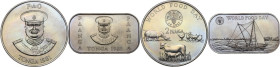 Tonga. FAO. Lot of two (2) Tonga coins: 1 Paanga 1981 'FAO' and 2 Paanga 1981 'FAO'. KM 72 and 73. CU/NI.