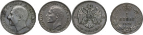 Yugoslavia. Aleksandar I (1929-1934). Lot of 2 coins: 10 Dinar 1931 and 1 Dinar 1925. VF.