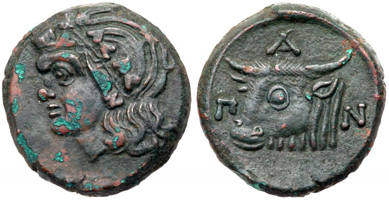 Cimmerian Bosporos, Pantikapaion. &AElig; (16.68 g), ca. 325-310 BC. Wreathed he...