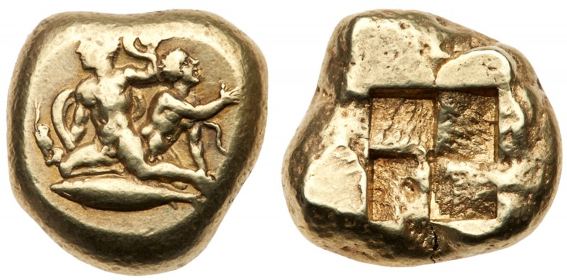 Mysia, Kyzikos., 450-400 BC. Electrum Stater (15.98 g). Herakles and his younger...