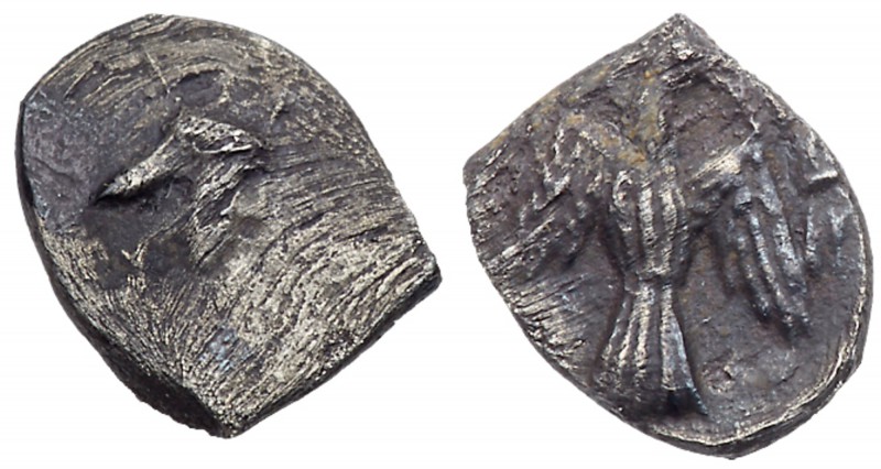 Judaea, Yehud (Judah). Silver 1/2 Gerah (0.25 g), before 333 BCE. Head of Persia...