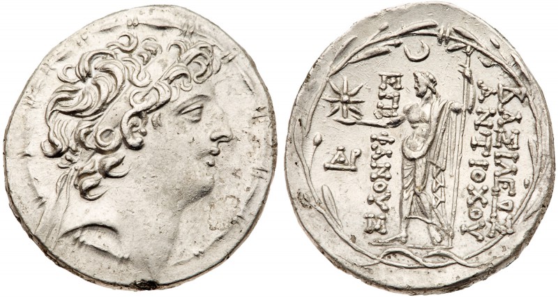 Seleukid Kingdom. Antiochos VIII Epiphanes. Silver Tetradrachm (16.27 g), sole r...