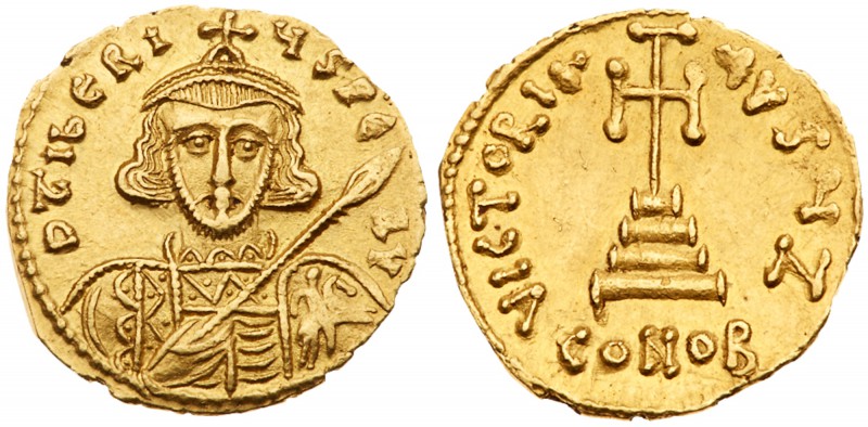 Tiberius III Apsimar (A.D. 698-705). Gold Solidus (4.40 g, 7h). Mint of Constant...