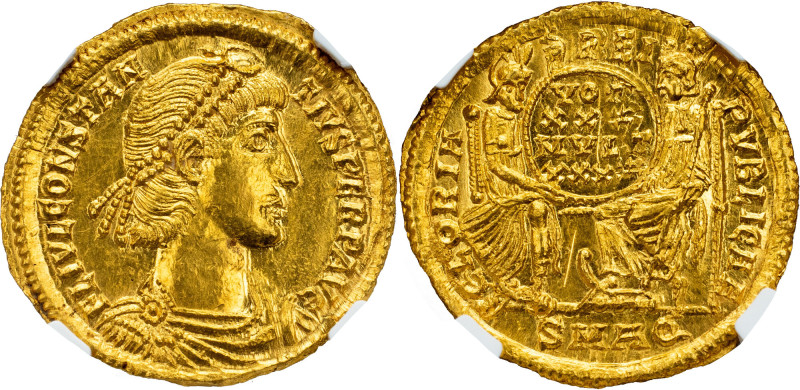 Constantius II., Solidus 337-361, Aquileia Ancient, Constantius II., Solidus 337...