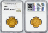 Maria Theresia, 2 Dukat 1765, KB, Kremnitz