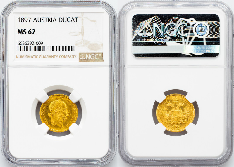 Franz Joseph I., 1 Dukat 1897, Vienna Habsburg, Franz Joseph I., 1 Dukat 1897, V...