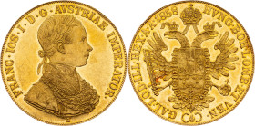 Franz Joseph I., 4 Dukat 1858, A, Vienna
