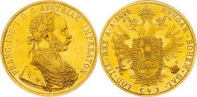 Franz Joseph I., 4 Dukat 1874, Vienna