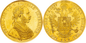 Franz Joseph I., 4 Dukat 1877, Vienna