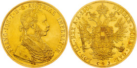 Franz Joseph I., 4 Dukat 1908, Vienna