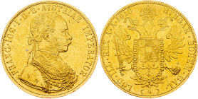 Franz Joseph I., 4 Dukat 1910, Vienna