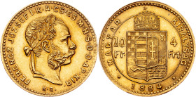 Franz Joseph I., 4 Forint 1884, Kremnitz