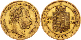 Franz Joseph I., 8 Forint 1870, KB, Kremnitz
