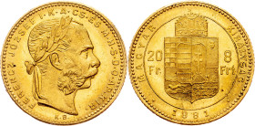 Franz Joseph I., 8 Forint 1881, Kremnitz