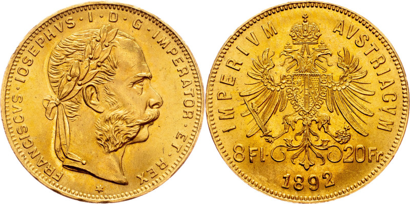 Franz Joseph I., 8 Gulden 1892, Vienna Habsburg, Franz Joseph I., 8 Gulden 1892,...