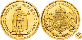Franz Joseph I., 10 Korona 1892, KB, Kremnitz, ARTEX