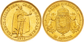 Franz Joseph I., 10 Korona 1913, KB, Kremnitz