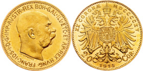 Franz Joseph I., 20 Krone 1915, Vienna