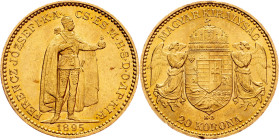 Franz Joseph I., 20 Korona 1895, KB, Kremnitz