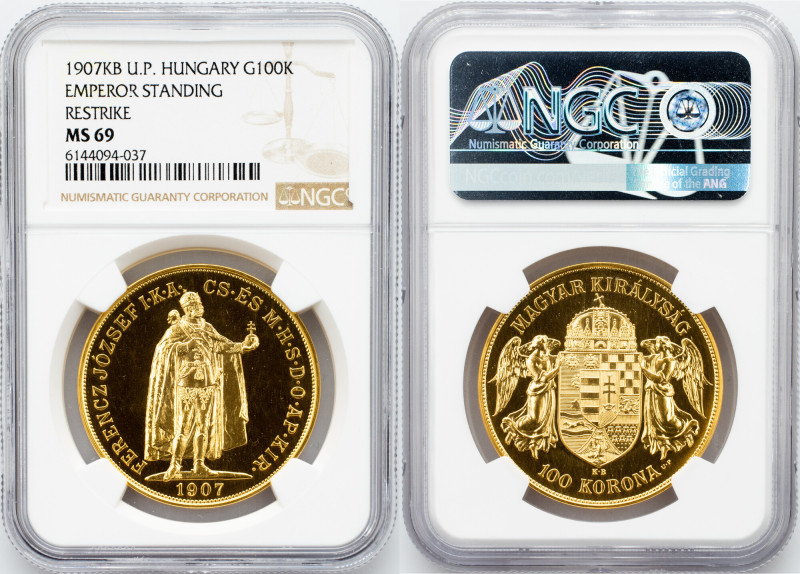 Franz Joseph I., 100 Korona 1907, U.P, KB, Kremnitz Habsburg, Franz Joseph I., 1...