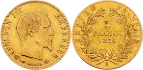 Napoleon III., 5 Francs 1856, A, Paris