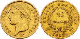 Napoleon I., 20 Francs 1812, W, Lille