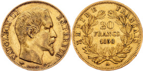 Napoleon III., 20 Francs 1858, A, Paris
