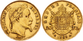 France, 20 Francs 1869, Strasbourg