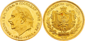 Nicholas I., 10 Perpera 1910