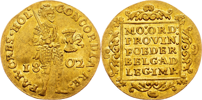 Holland, 1 Dukat 1802 Netherlands, Holland, 1 Dukat 1802, 3,431 g, Au, KM# 11.2,...