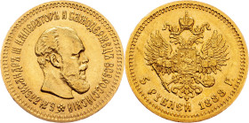 Alexander III., 5 Roubles 1888, АГ