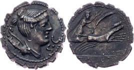 Ti. Claudius Nero, Denar (Serratus) 79, Rome
