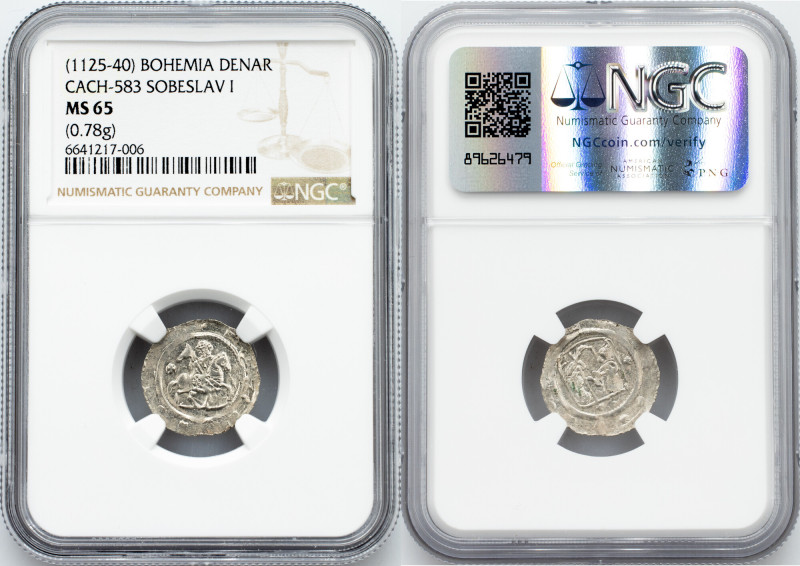 Sobeslav I., Denar 1125-1140 Bohemia, Sobeslav I., Denar 1125-1140, 0,78 g, Ag, ...