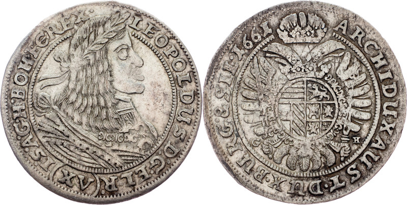 Leopold I., 15 Kreuzer 1661, Breslau Austria-Hungary, Leopold I., 15 Kreuzer 166...