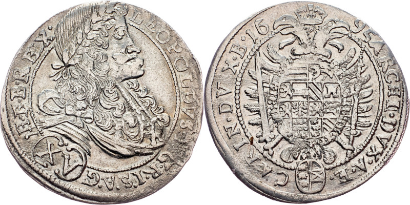 Leopold I., 15 Kreuzer 1695, St. Veit Austria-Hungary, Leopold I., 15 Kreuzer 16...