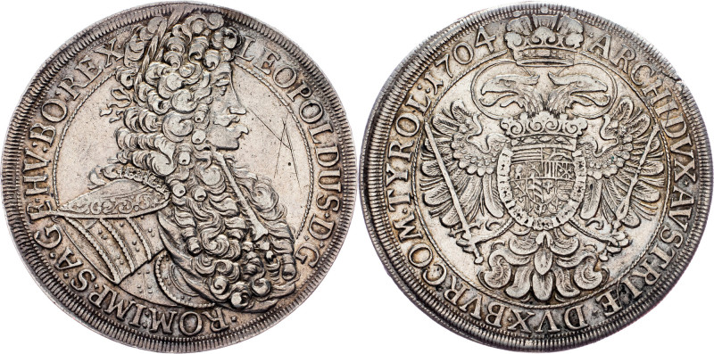 Leopold I., 1 Thaler 1704, Vienna Austria-Hungary, Leopold I., 1 Thaler 1704, Vi...